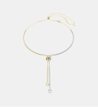 Collier en Y Hyperbola, Nœud, Finition mix de métal - Swarovski - White et mixed plating