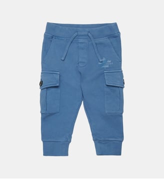 Pantalon cargo en laine polaire avec Maple Leaf - Dsquared2 - Bleu