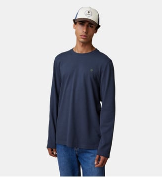 T-shirt en maille - Faguo - Bleu marine et bleu