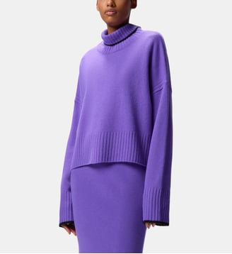Pull à col roulé en maille - Pinko - Lavande bleuâtre