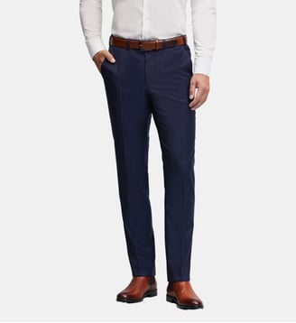 Pantalon de costume en laine regular Per - Digel - Bleu saphir