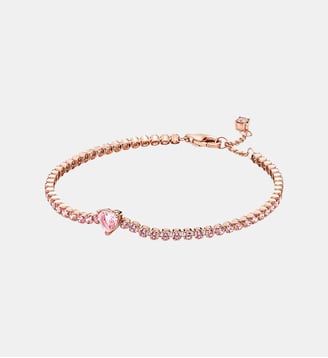 Bracelet Rivière Cœur Scintillant - Pandora - Rose
