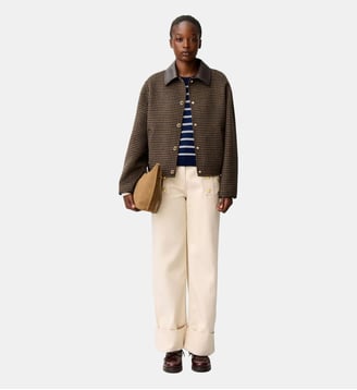 Manteau court laine mélangée - Claudie Pierlot - Bicolore