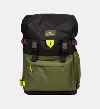 Sac à dos Base camp en polyester recyclé - Billybelt - Kaki et noir