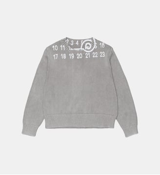 Pull à col rond avec logo - MM6 Maison Margiela - Gris moyen