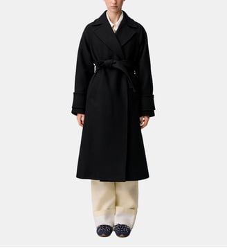 Manteau ample mi-long Gama à ceinture amovible - Claudie Pierlot - Noir