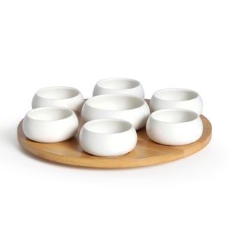 Serviteur apéritif  Set de 7 - Médard de Noblat - Blanc