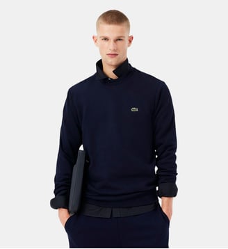 Sweatshirt molleton col rond - Lacoste - Bleu marine
