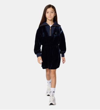 Robe en velours - BOSS Kidswear - Bleu cargo