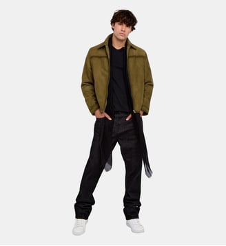 Blouson Loumy Cuir Suede - Zadig&Voltaire - Vert kaki canvas