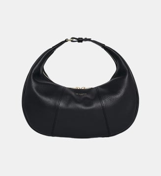 Petit sac hobo Juliette en cuir grainé - Le Tanneur - Noir