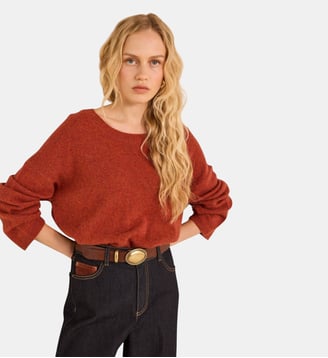 Pull À Manches Longues En Cachemire Alizee - Maison 123 - Paprika