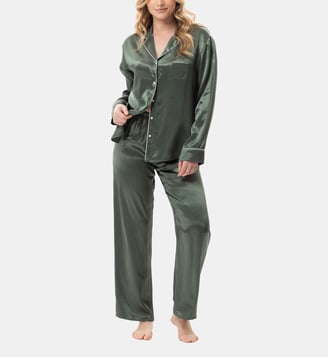 Pyjama boutonné en viscose DARCY 106 - Lingerie Le Chat - Vert