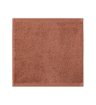 Carré visage uni en coton biologique, 650gr/m², ESSENTIEL - Alexandre Turpault - Rouge cosmos