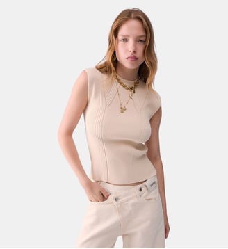 Top en maille - Liu Jo - Crème