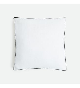 Housse de coussin unie, en lin - La Redoute Interieurs - Blanc