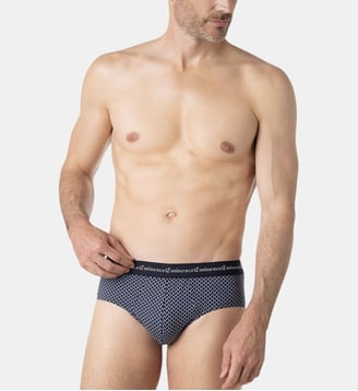 Slips, lot de 3, BUSINESS PRINT - Eminence - Bleu marine
