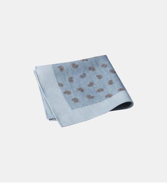 Mouchoir De Poche En Laine Paisley - Hackett London - Bleu