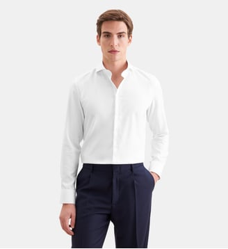 Chemise d'affaires 1/1 Shaped Col Shark - Seidensticker - Blanc