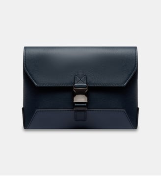 Sac messenger M Milo en cuir signature  - Lancel - Bleu