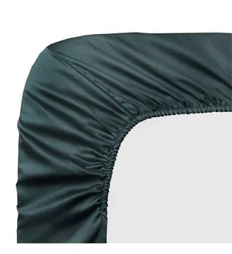 Drap housse b30 satin de coton - Garnier Thiebaut - Vert anglais