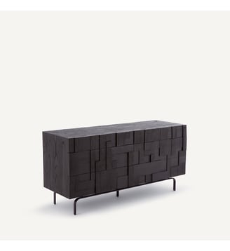 Commode 6 tiroirs plaquée orme teinté - AM.PM - Café grillé