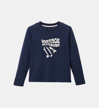 T-shirt imprimé Garçon - coton biologique - Cyrillus - Marine