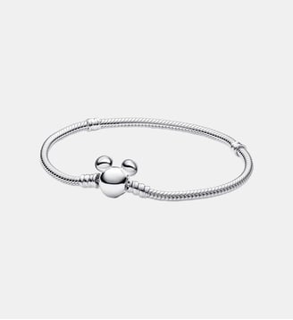 Bracelet Disney Maille Serpent Fermoir Mickey Pandora Moments - Pandora - Argenté
