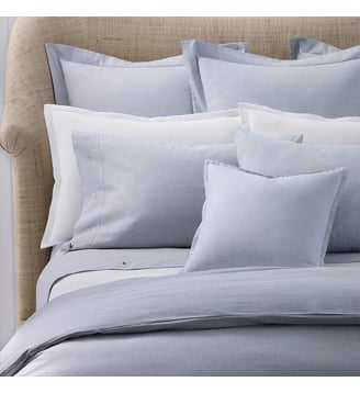 Drap plat en percale de coton - Ralph Lauren Home - Blue