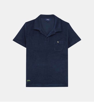 Polo bleu nuit en éponge - Gili's - Bleu nuit