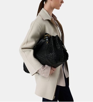 Manteau réversible en laine fine à col - PRISCA - Gerard Darel - Paille