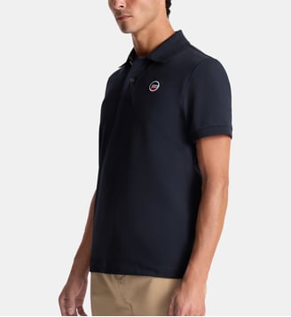 Polo manches courtes elbin col polo coupe ajustée - Fusalp - Marin