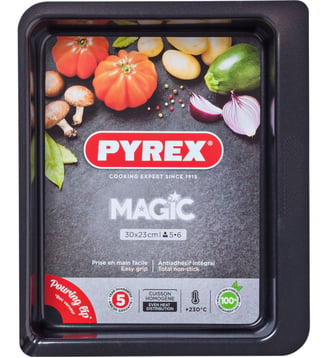 Plaque de cuisson rect métal 30x23 cm Magic Pyrex