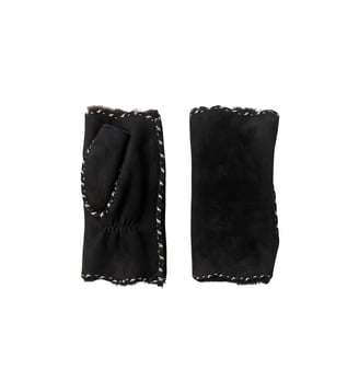 Mitaines AlixMIT Femme Cuir Double Face - Agnelle - Noir