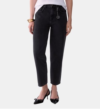 Jean boyfriend avec déchirures - Liu Jo - Denim noir