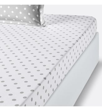 Drap housse pur coton imprimé pois La Redoute Interieurs