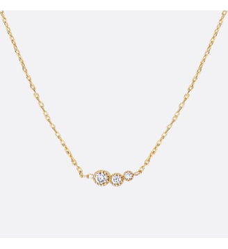 Collier doré ZOE - BELLA - Caroline Najman - Oxyde de zirconium blanc