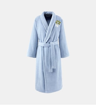 Peignoir de bain long en coton modal - Yves Delorme - Multicolore