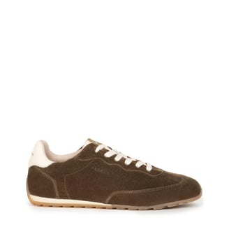 Baskets Kimi Cuir Suédé - Bobbies - Kaki selva