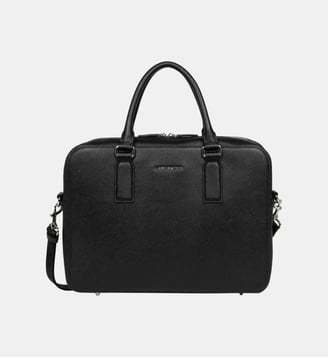 Porte documents Delphino Lucas en cuir - Lancaster - Noir