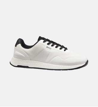 Baskets basses en mesh TTNM avec finitions lisses - BOSS - Natural