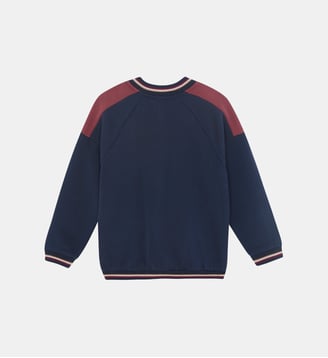 Veste -  coton teddy rayures - Tartine Et Chocolat - Marine