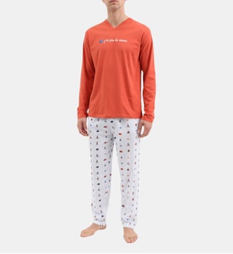 Pyjama en jersey de coton - Camping - Arthur - Ciel