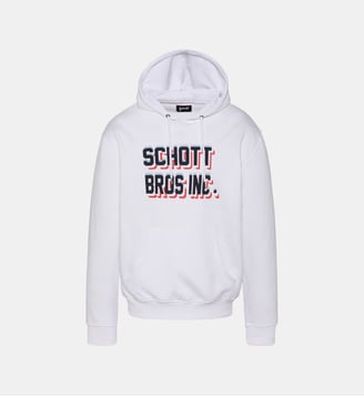Sweatshirt à capuche imprimé « SCHOTT BROS INC. » - Schott - Blanc