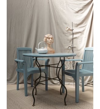 Lampadaire en plastique Julien N°133- Produit chiné - Debongout - Argenté