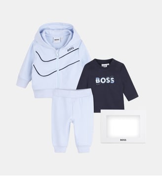 Ensemble pantalon, cardigan et tee-shirt - BOSS Kidswear - Ciel