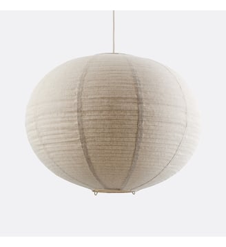 Suspension boule en lin, diamètre 50 cm - La Redoute Interieurs - Naturel