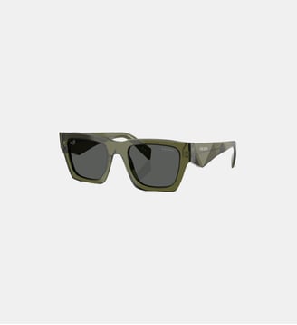 Lunettes de soleil Pillow PR A06SF - Prada - Kaki transparent