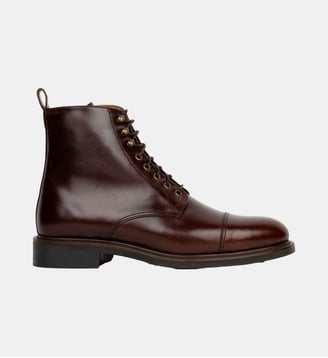 Boots Harper Cuir Pull-Up - Bobbies - Marron