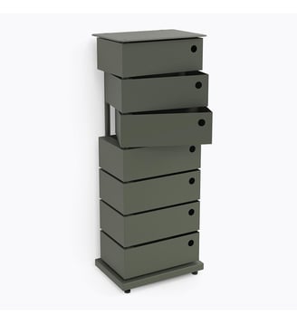 Meuble pivotant 7 casiers - Twist - Bath Bazaar - Vert